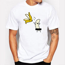 Load image into Gallery viewer, Men's Banana Disrobe Funny Design Print T-shirt Summer Humor Joke Hipster T-Shirt White Casual T Shirts Outfits Streetwear
