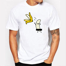 Load image into Gallery viewer, Men's Banana Disrobe Funny Design Print T-shirt Summer Humor Joke Hipster T-Shirt White Casual T Shirts Outfits Streetwear
