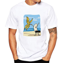 Load image into Gallery viewer, Men's Banana Disrobe Funny Design Print T-shirt Summer Humor Joke Hipster T-Shirt White Casual T Shirts Outfits Streetwear
