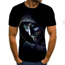 Load image into Gallery viewer, 2020 Summer New Men's T-shirt 3D Skull &amp; Poker Fashion Short-sleeved Tops Street Round Neck T-shirt Unisex Casual T-shirt
