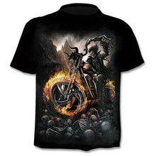 Load image into Gallery viewer, 2020 Summer New Men's T-shirt 3D Skull &amp; Poker Fashion Short-sleeved Tops Street Round Neck T-shirt Unisex Casual T-shirt
