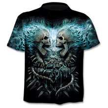 Load image into Gallery viewer, 2020 Summer New Men's T-shirt 3D Skull &amp; Poker Fashion Short-sleeved Tops Street Round Neck T-shirt Unisex Casual T-shirt

