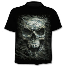 Load image into Gallery viewer, 2020 Summer New Men's T-shirt 3D Skull &amp; Poker Fashion Short-sleeved Tops Street Round Neck T-shirt Unisex Casual T-shirt
