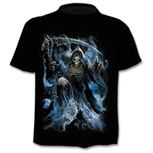 Load image into Gallery viewer, 2020 Summer New Men's T-shirt 3D Skull &amp; Poker Fashion Short-sleeved Tops Street Round Neck T-shirt Unisex Casual T-shirt
