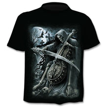Load image into Gallery viewer, 2020 Summer New Men's T-shirt 3D Skull &amp; Poker Fashion Short-sleeved Tops Street Round Neck T-shirt Unisex Casual T-shirt
