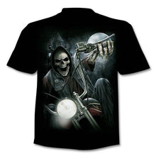 Load image into Gallery viewer, 2020 Summer New Men's T-shirt 3D Skull &amp; Poker Fashion Short-sleeved Tops Street Round Neck T-shirt Unisex Casual T-shirt
